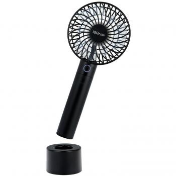 iEGrow Ventilador de Mano portátil USB Ventilador de Escritorio portátil Mini Ventilador Recargable con Base, Extrableble 2600mAh Power Bank, operación de 5 velocidades