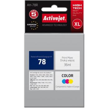Tinta Activejet AH-78R para impresora HP, recambio HP 78 C6578D; premium; 36 ml; color