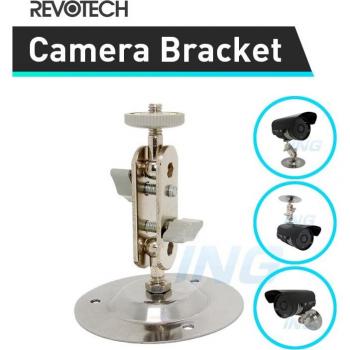 Soporte de montaje en pared de metal plateado para cámara de seguridad CCTV