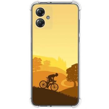 Funda Silicona Antigolpes Ciclista para Motorola Moto G84 5G con Dibujos