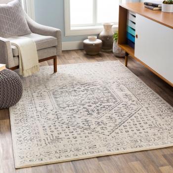Alfombra de Salón Pelo Corto Vintage Oriental Beige y Gris 160 x 220 cm Surya