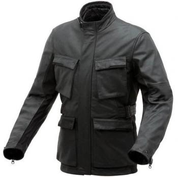 Chaqueta de moto de cuero Tucano Urbano Massimo negra 3XL
