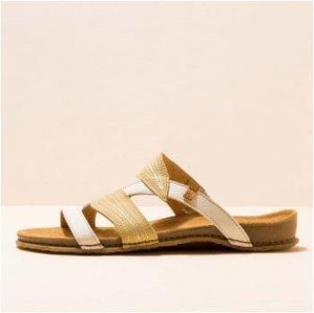 El Naturalista Panglao N5812 Pleasant White-Sunlight Sandalias Planas de Piel para Mujer