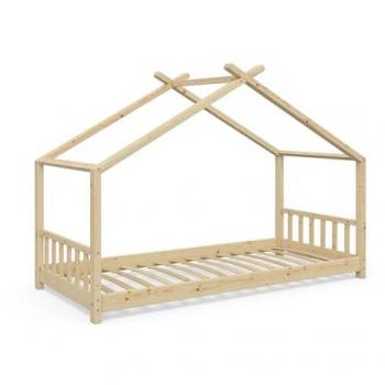 Cama en forma de casa Design Marrón 90x200 cm de Madera Maciza Vitalispa