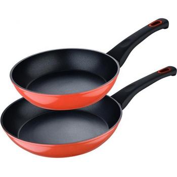 Set de 2 sartenes antiadherentes Bergner Rojo Aluminio