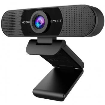 Cámara Web Emeet C960 HD con 2 Micrófonos, Vista de 90°, Conexión USB Plug & Play y Cubierta de Privacidad para Videoconferencias