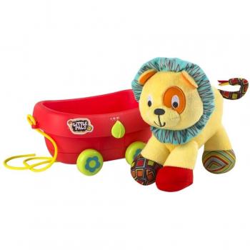 WinFun - Peluche León César y carrito de arrastre
