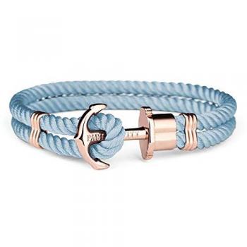 Pulsera Paul Hewitt PH-PH-N-R-NI Unisex 20,5cm con diseño elegante en acero inoxidable y cuero