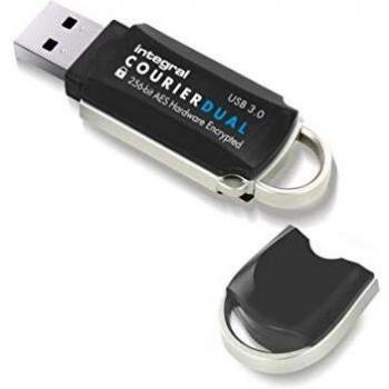 Integral memory INFD64GCOUDL3, 0-197 USB 3.0 - memoria 64 GB con 256 bit AES cifrado colour gris