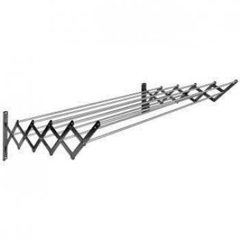 Sauvic 120 cm. con 10 Varillas Tendedero, Aluminio, Plegable