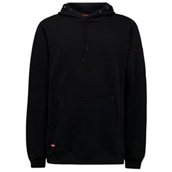 Men's XL Black Brushed Fleece Hoodie Sweatshirt