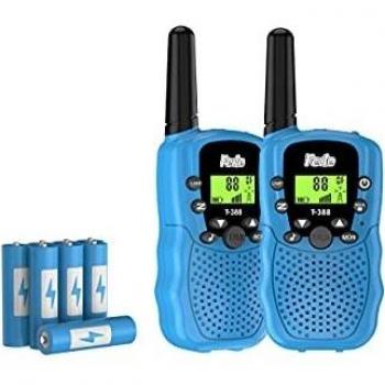 Walkie Talkie Niños, Fede Juguetes Niños 3 4 5 6 7 8 Años Regalo Niños 3-12 Años Juguetes Niña 3-12 Años 8 Canales 3 KM Alcance Juguete con LCD Retroiluminado Linterna Juegos Infantiles
