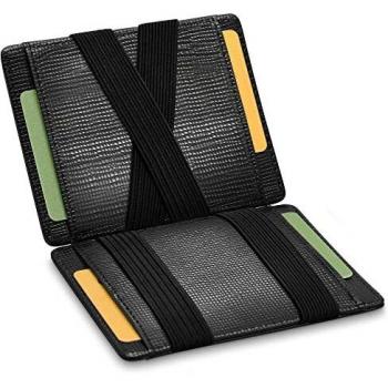 GenTo® LAS VEGAS - Cartera con y sin bolsillo para monedas - Protección RFID NFC probada - Cartera mágica - Magic Wallet - Incluye caja de regalo - Cartera inteligente - Cartera para hombres y mujeres