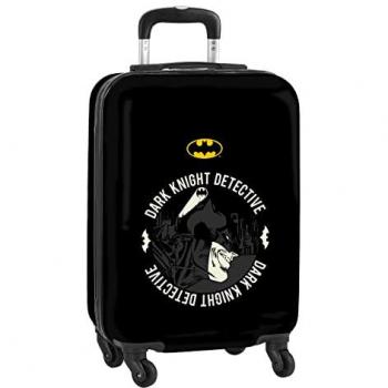 SAFTA MALETA CABINA 20 BATMAN HERO - Maleta de Cabina Licencia Oficial - Diseño Moderno - Ideal para Viajes Cortos - Material Resistente - Ruedas Giratorias 360°