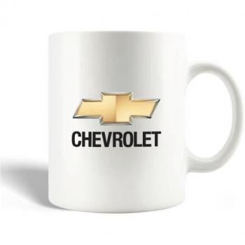 Taza de Cerámica Chevrolet Auto Logo Amarillo 30cl - Apta para Lavavajillas