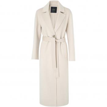 PINKO Belted Coat for Women, Beige, Size 42