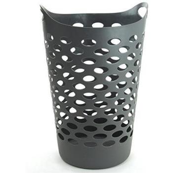 Cesta de Ropa Sucia Flexible Gris 60L - Transporte Fácil y Organización Eficiente