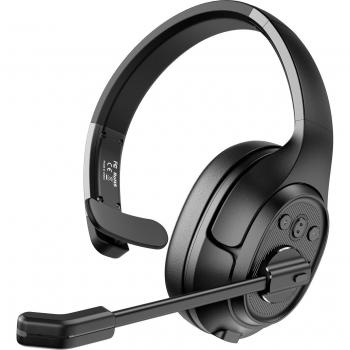 Auriculares inalámbricos EKSA H1 con micrófono y cancelación de ruido ambiental, Bluetooth para centro de llamadas
