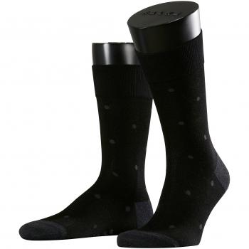 Falke Men's Dot Socks (Gray, Size 43-46) - Soft Cotton Patterned Dress Socks