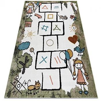 Alfombra Rayuela Infantil Animales Verde 120x170 cm