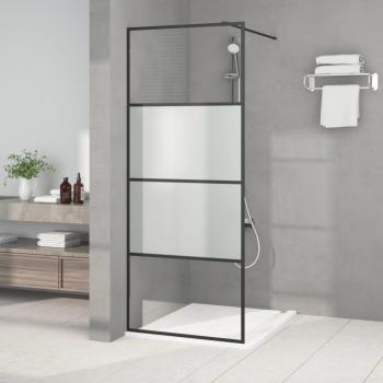 Paseo de pared de ducha en vidrio esmerilado negro 80x195 cm ESG