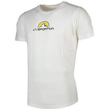 Camiseta de escalada unisex La Sportiva Footstep Tee White con diseño de huella