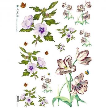 Accademia del Decoupage 32 x 45 cm de papel de arroz para, Violas