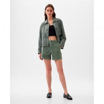 Gap Short de mujer liso con trabillas y bolsillos delanteros
