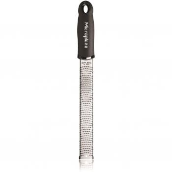 Microplane Zester Rallador, Acero Inoxidable, Negro, 32.50x3.5x2.56 cm
