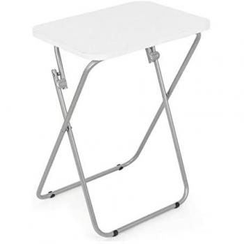 Mesa Plegable de Madera 36x48cm Blanca Confotime, Mesa Auxiliar Multicolor Estándar