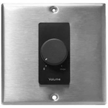 Lowell 150W Attenuator, Decorator 2-Gang, Stainless/Black