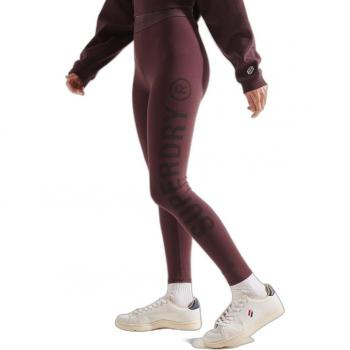 Legging 7/8 mujer Superdry Esencial Burdeos