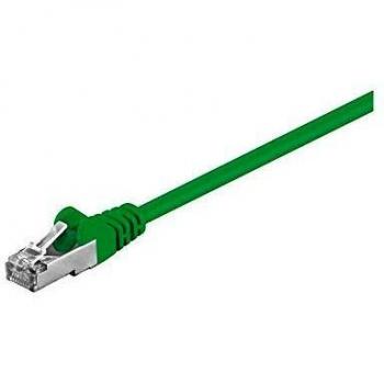 Cable de red FTP Cat 5e apantallado verde 3 m con conectores RJ45
