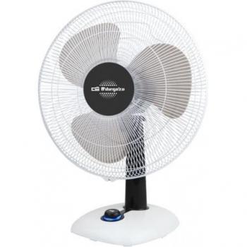 Orbegozo TF 0143 - Ventilador de sobremesa, oscilante, 3 velocidades, diámetro hélice 40 cm, asa, 50 W, piloto luminoso LED, blanco