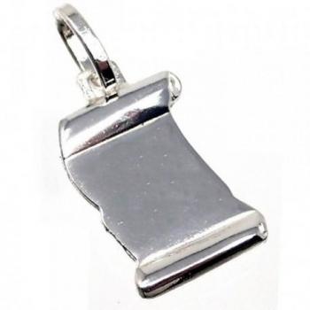 Chapa de plata con pergamino de 19mm