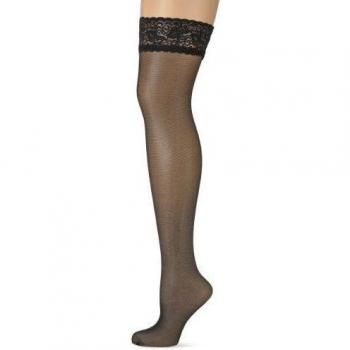 Nur Die - Medias transparentes para mujer, color Negro 094, talla L