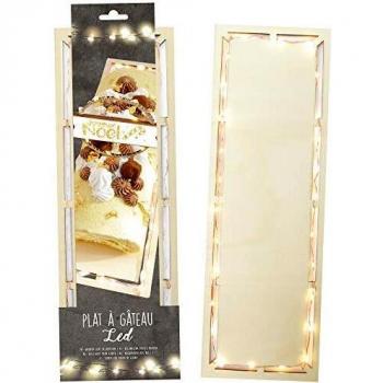 Bandeja Rectangular LED Luminoso para Tartas y Postres - Accesorio de Decoración para Fiestas y Celebraciones