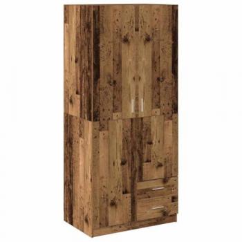Armario de madera de ingeniería envejecida 80x52x180 cm