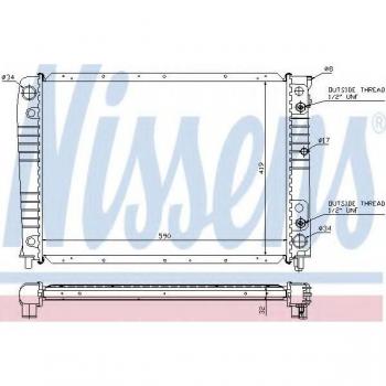 Radiador NISSENS 65538A para refrigeración del motor