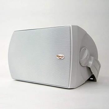 Klipsch AW-650 2-Way All-Weather Outdoor Speakers, 340W Peak, White, Pair