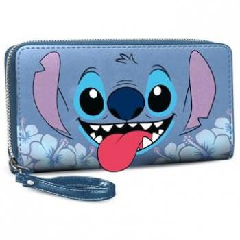 Cartera Fashion Stitch Disney con múltiples compartimentos, tamaño único, color azul