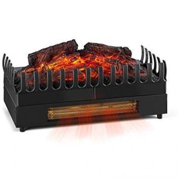 Klarstein Kamini - Chimenea eléctrica, Chimenea Decorativa, Imitación de Llamas, Iluminación Independiente, Ideal Chimenea electrica Pared, 45 x 22 x 23 cm, Negro