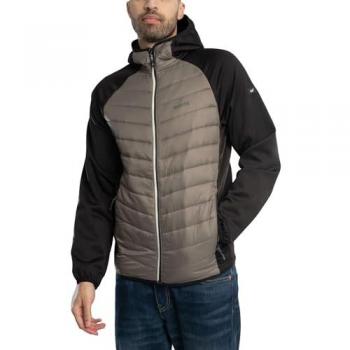 Regatta Men's Hybrid Jacket Water-Repellent Andreson VIII in Treetop Black, Size 3XL