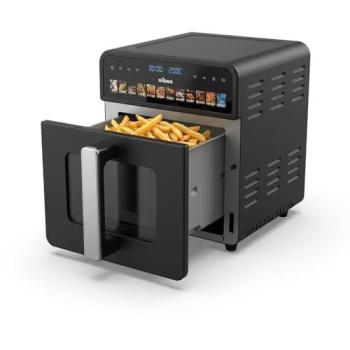 Freidora de Aire Sin Aceite Nilson Life 10 Litros, 1700 W, 35-230º C, Display LED, 12 Programas, Cesta Antiadherente y Ventana de Visualización