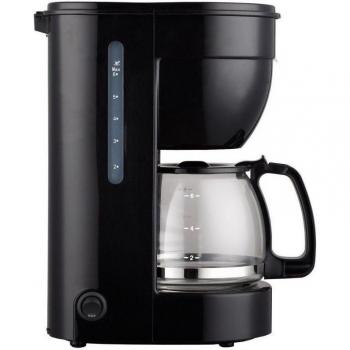 Cafetera Eléctrica Eficiente 0.75L, 6 Tazas con Jarra de Cristal Transparente