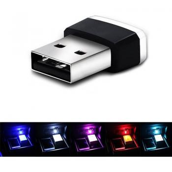 Luces LED de Ambiente USB para Coche, Lámpara Decorativa Universal, Iluminación de Emergencia Portátil, Plug and Play, 1 Unidad