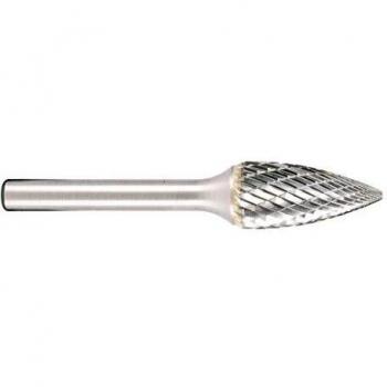 Metabo 628358000 628358000-Fresa cónica recalcada en Punta dentado en Cruz 8 x 64 mm Longitud Trabajo 19 mm vástago de 6 mm, 0 V, Negro, Normal