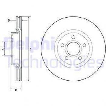 Disco de freno DELPHI BG4676C