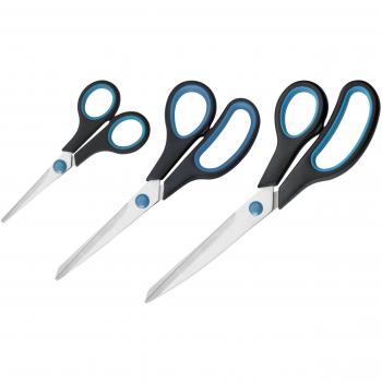 Set de tijeras Westcott Easy Grip - 3 piezas con mango cómodo y cuchilla de acero inoxidable