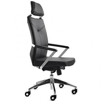 SILLA SMIL PIEL DIRECCIN RD-998 NEGRO CON REPOSACABEZAS